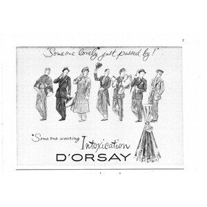 Intoxication D'orsay Perfume AD 1950s Vintage Print Ad